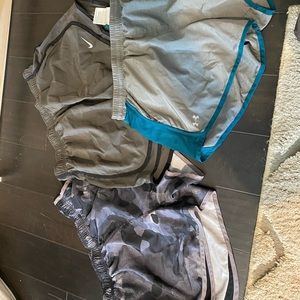 Womens Large shorts- Nike and UA